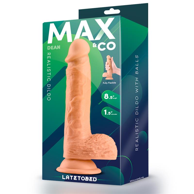MAX & CO - Dean Realistic Dildo with Testicles 8.5 Flesh — zdjęcie 3