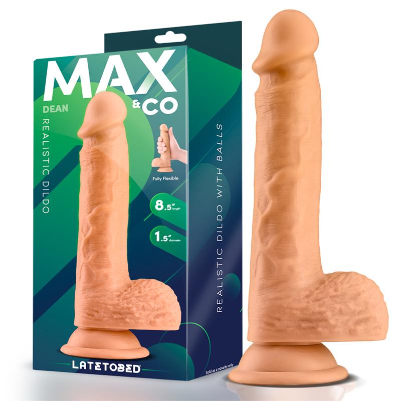 MAX & CO - Dean Realistic Dildo with Testicles 8.5 Flesh