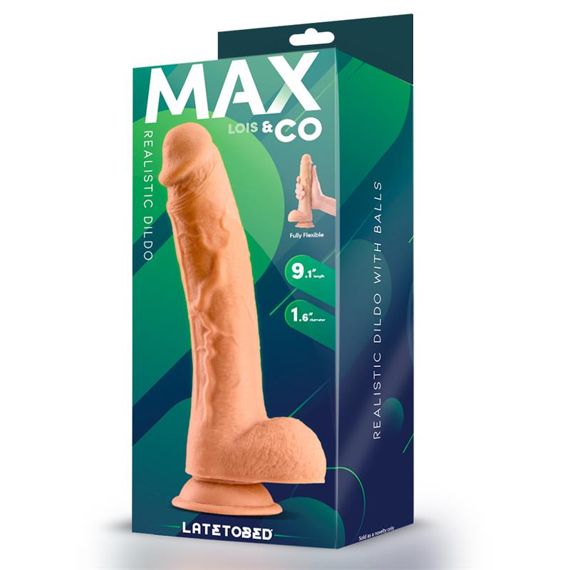 MAX & CO - Lois Realistic Dildo with Testicles 9.1 Flesh — zdjęcie 3
