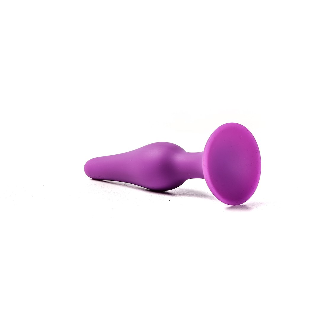 Simple Pleasure - Korek Analny Silikonowy Fioletowy Smuk³y D³ugi Rozmiar S — zdjęcie 4