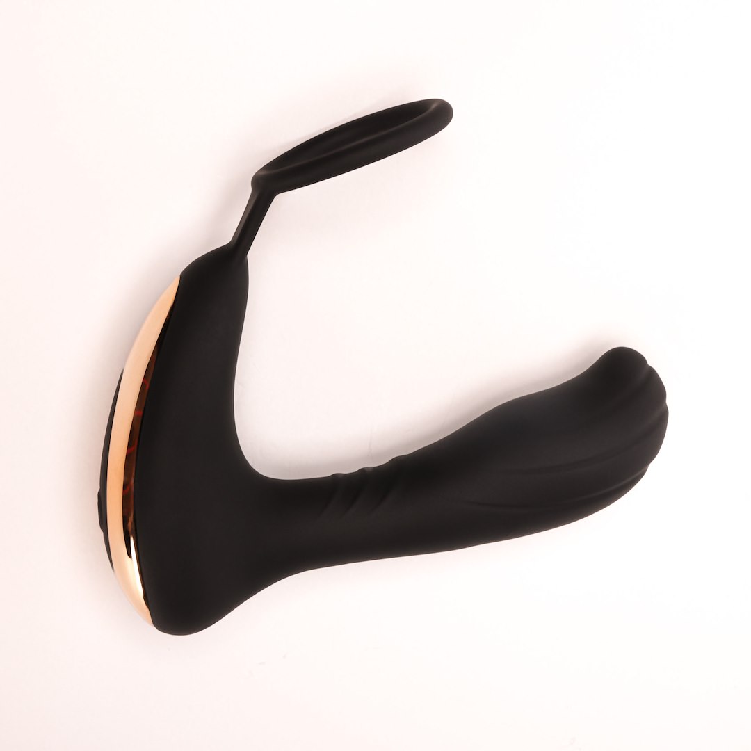 Velvet Touch - Masa¿er Prostaty Z Piercieniem Zdalnie Sterowany Czarny — zdjęcie 4