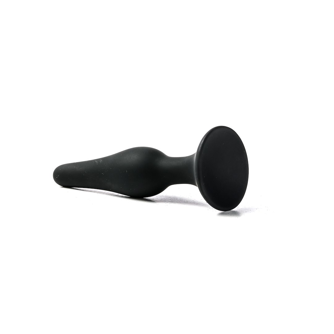 Simple Pleasure - Korek Analny Silikonowy Czarny Smuk³y D³ugi Rozmiar S — zdjęcie 4