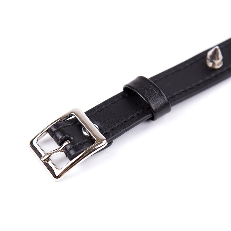 LATETOBED BDSM LINE - Collar with Spikes Adjustable 43 cm Black — zdjęcie 4