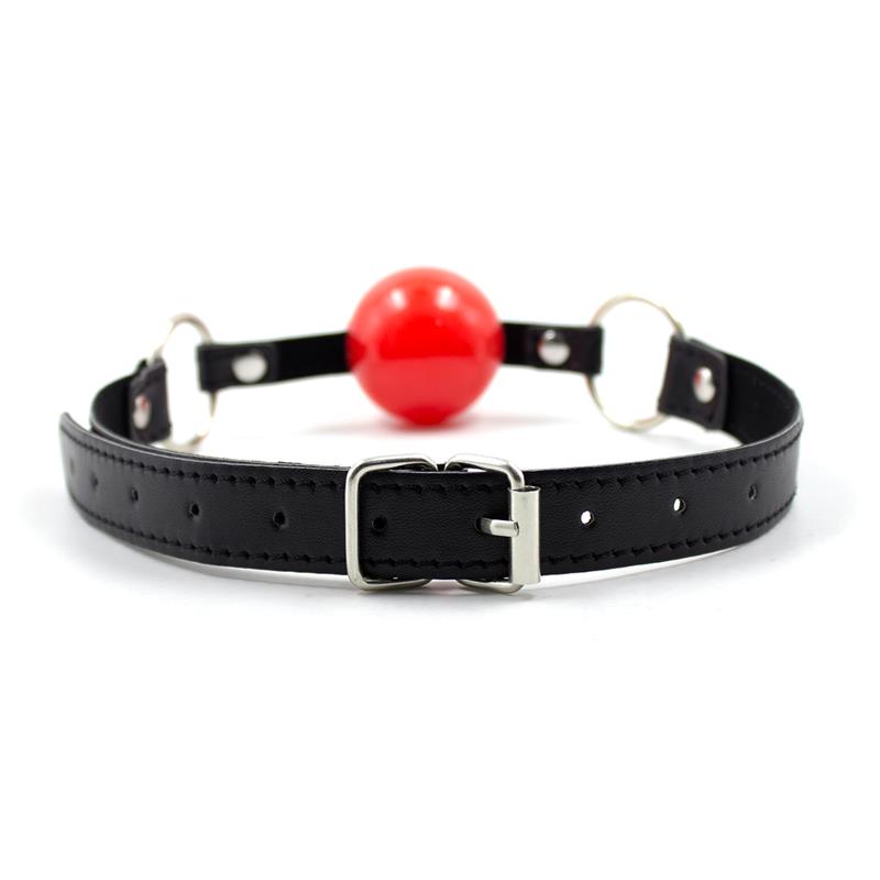 LATETOBED BDSM LINE - Ball Gag Black/Red — zdjęcie 4