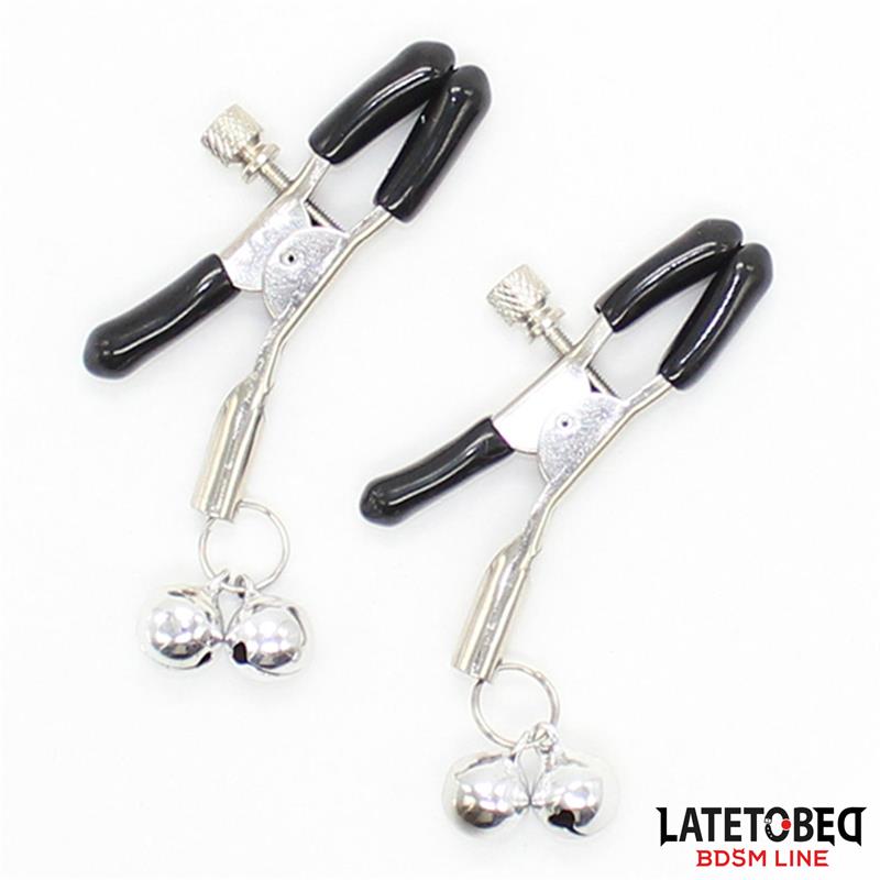 LATETOBED BDSM LINE - Nipple Clamps with Bell