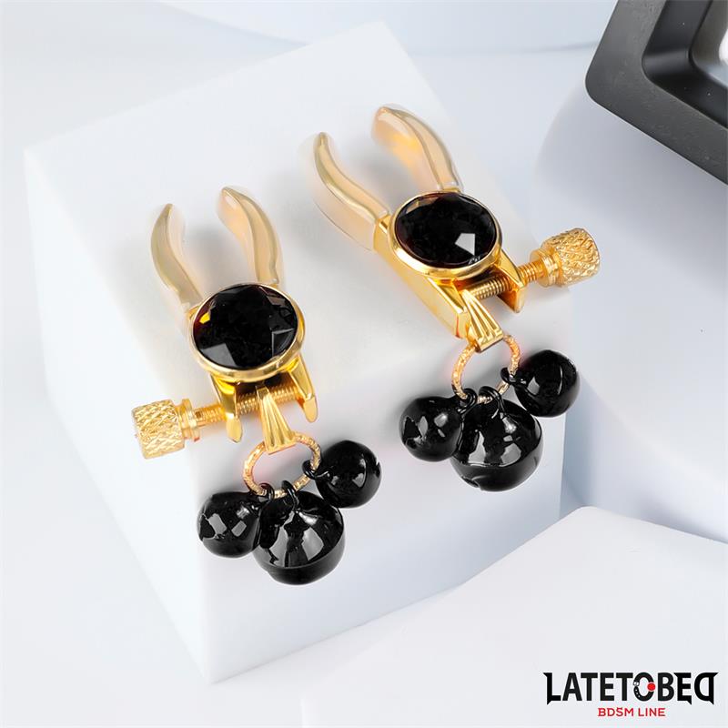 LATETOBED BDSM LINE - nipple clamps with Bell — zdjęcie 4
