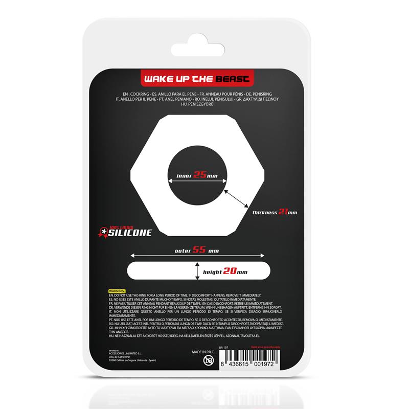 BEAST RINGS - Penis Ring Nut Liquid Silicone 25 mm — zdjęcie 4