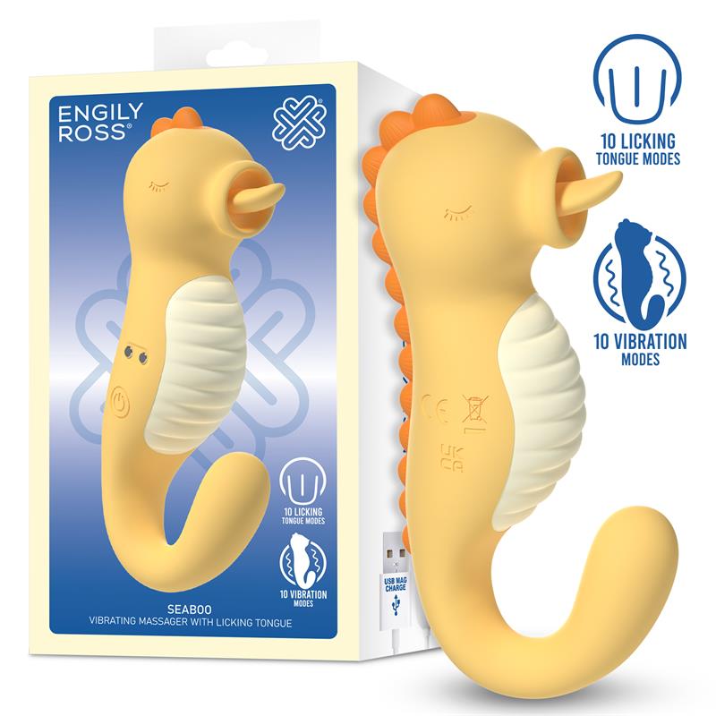ENGILY ROSS - Seaboo Massager with Vibration and Licking Tongue