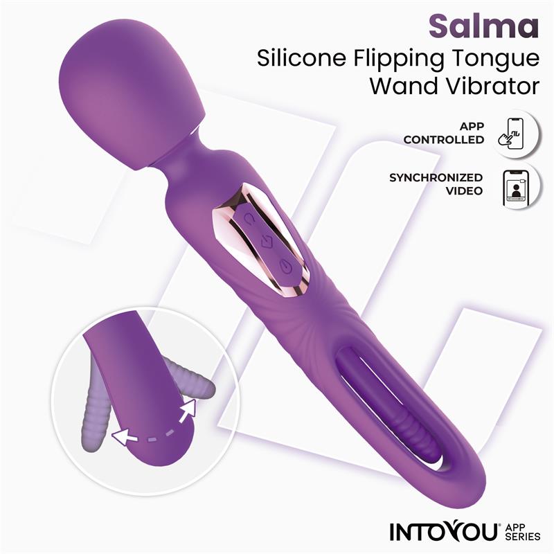 INTOYOU APP SERIES - Salma Wand with Flipping Tongue and Vibration with App — zdjęcie 4
