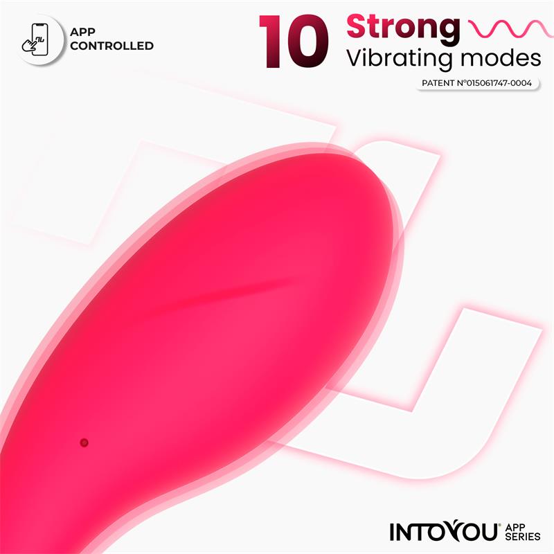 INTOYOU APP SERIES - Bulby Vibrating Egg with App Dark Pink — zdjęcie 4