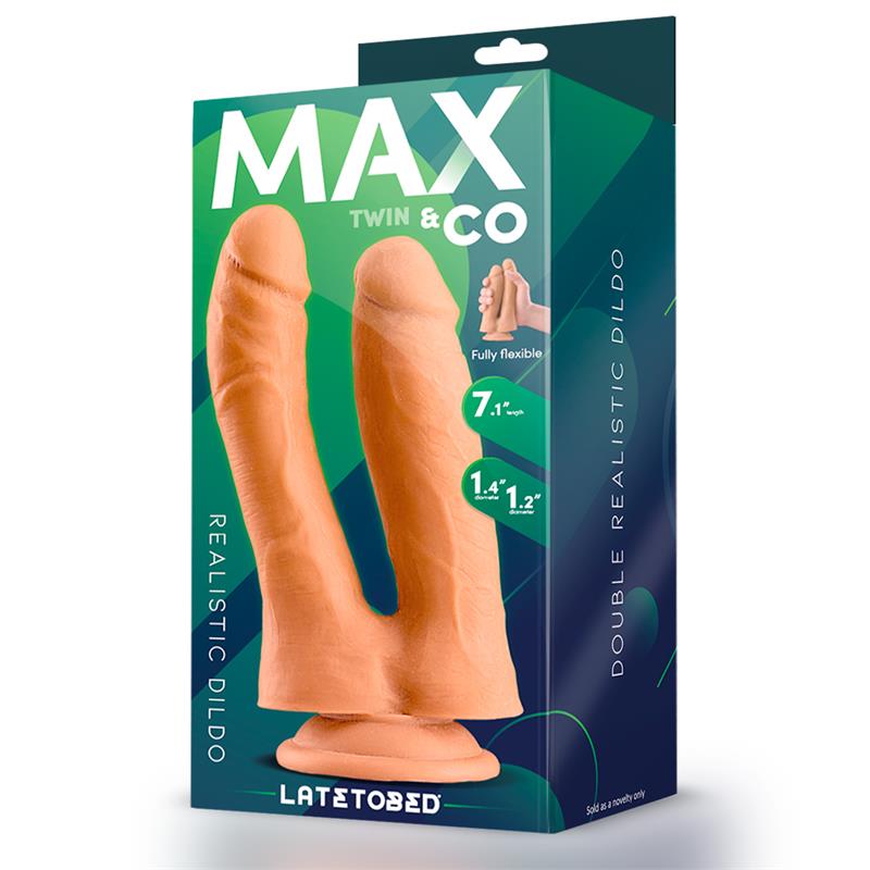 MAX & CO - Twin Double Realistic Dildo 7.1 Flesh — zdjęcie 4