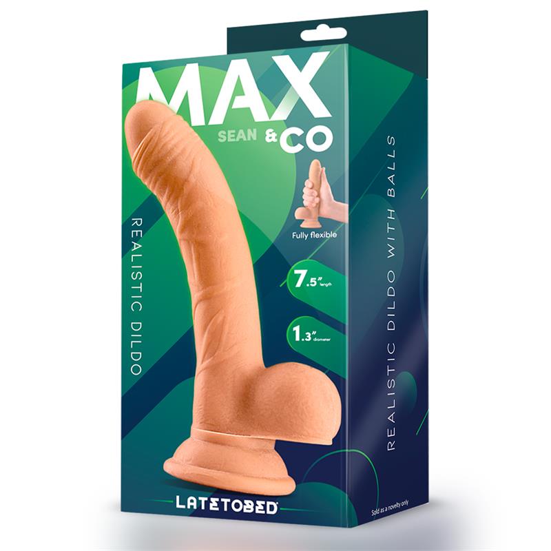 MAX & CO - Sean Realistic Dildowith Testicles 7.5 Flesh — zdjęcie 4