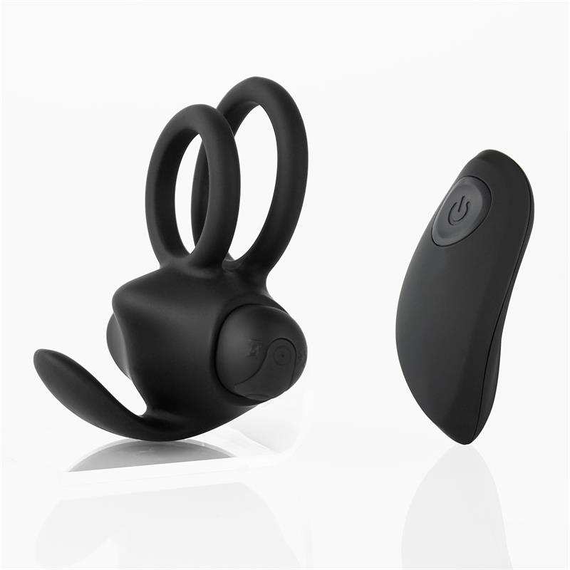 TARDENOCHE - Reerin Dual Vibrating Ring USB Remote Control USB Silicone — zdjęcie 4