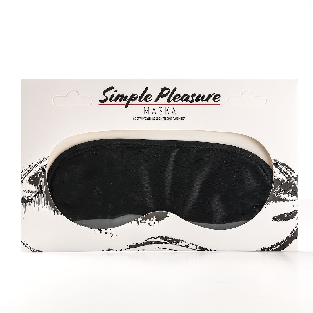 Simple Pleasure - Maska Na Oczy Satynowa Czarna