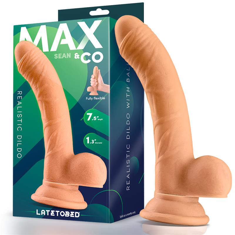 MAX & CO - Sean Realistic Dildowith Testicles 7.5 Flesh