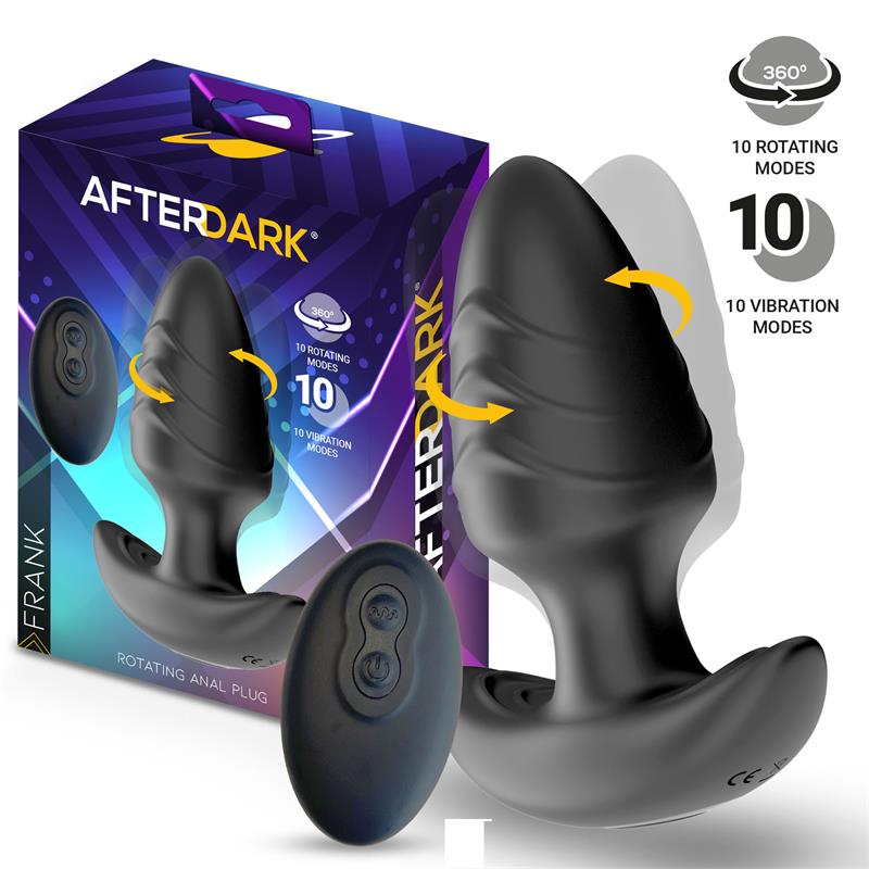 AFTERDARK - Frank 360o Rotating and vibrating Anal Plug with Remote Control