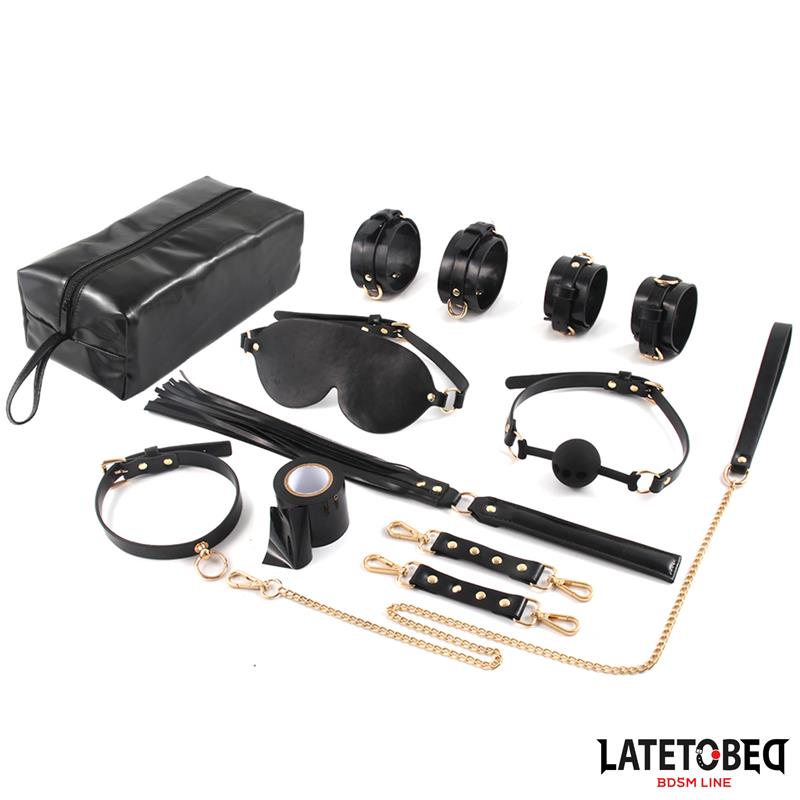 LATETOBED BDSM LINE - Bondage Kit with 8 Pcs with Storage Bag
