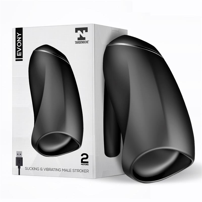 TARDENOCHE - Evony Oral Sex Male Masturbator Suction and Vibration 2 Motors USB Silicone