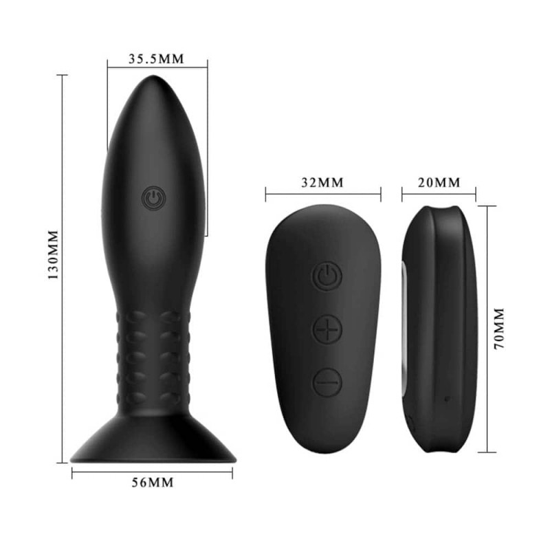 Korek analny z wibracjami 13cm Pretty Love — zdjęcie 2