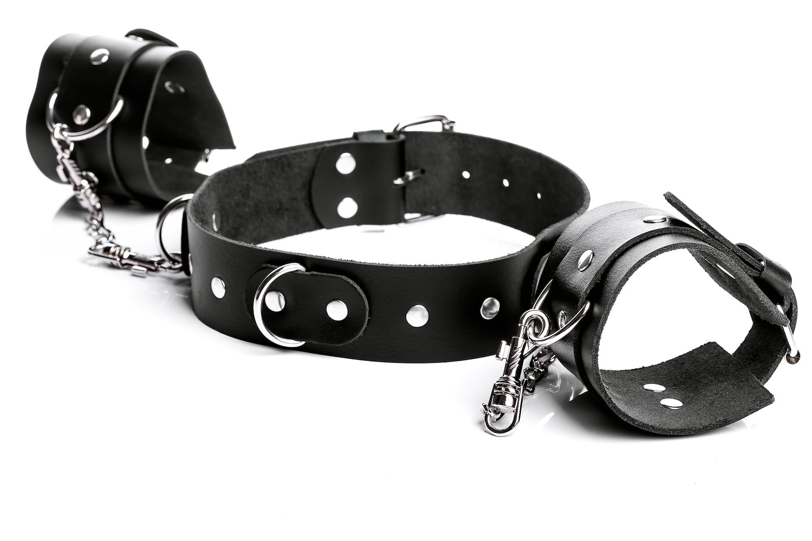 Obro¿a szeroka po³¹czona ³añcuszkami z kajdankami na rêce Temptation — zdjęcie 2
