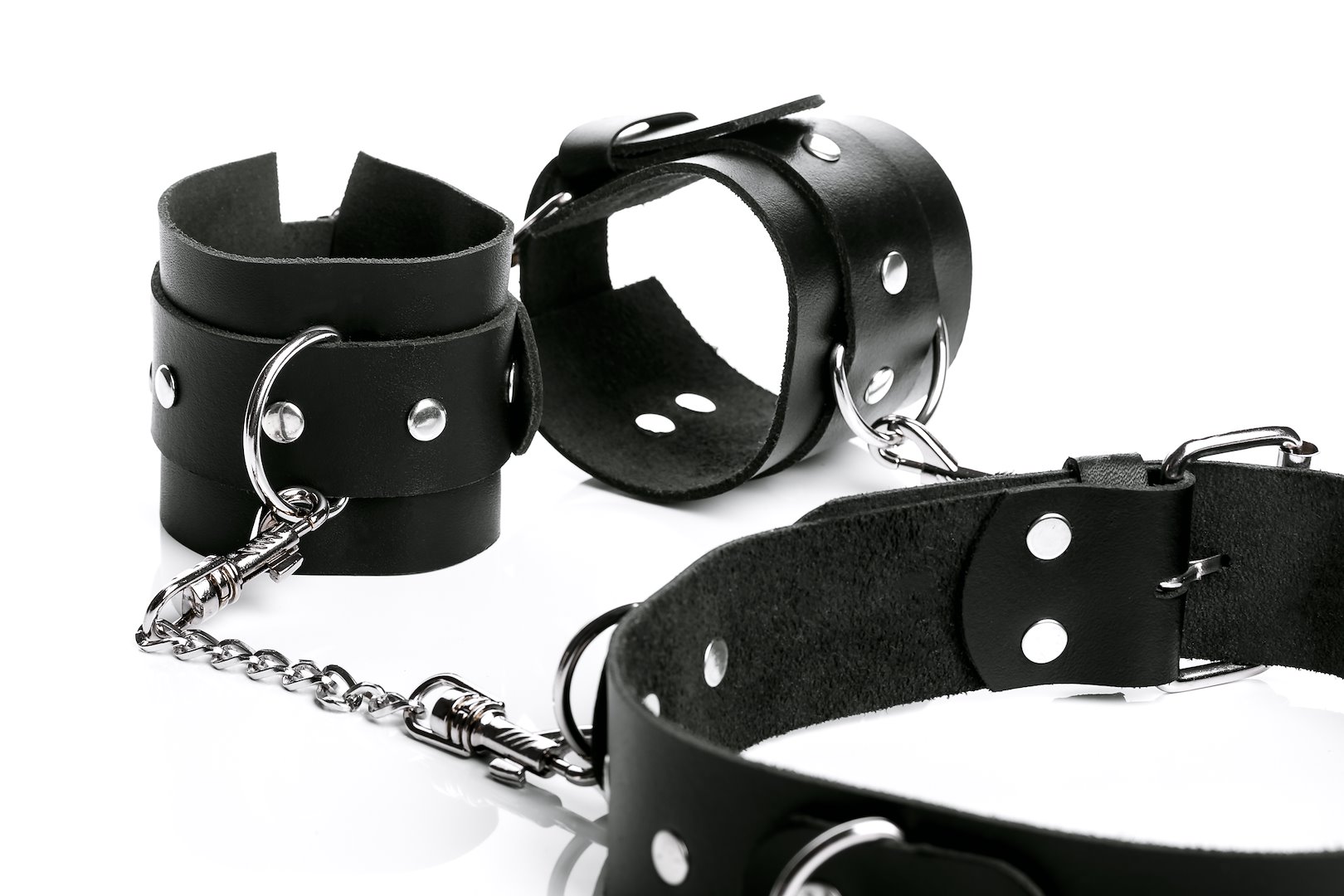 Obro¿a szeroka po³¹czona ³añcuszkami z kajdankami na rêce Temptation — zdjęcie 3