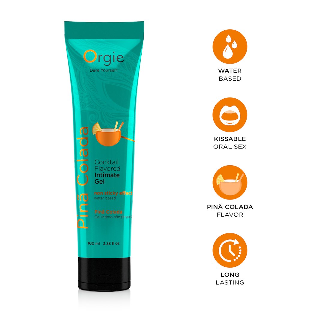 Orgie Lube Tube Cocktail Pina Colada Water-Based Kissable Intimate Gel 100ml — zdjęcie 2
