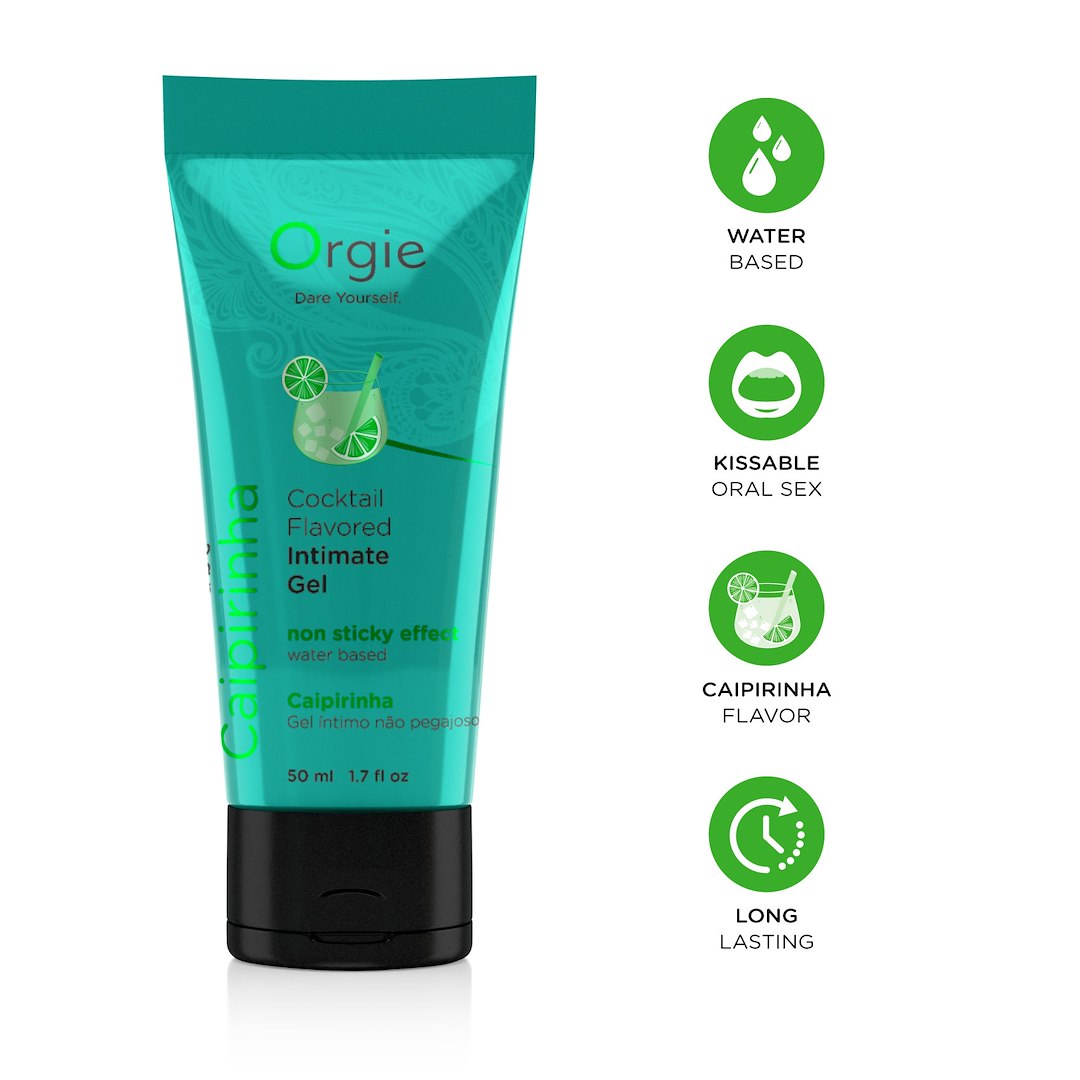 Orgie Lube Tube Cocktail Caipirinha Water-Based Kissable Intimate Gel 50ml — zdjęcie 2