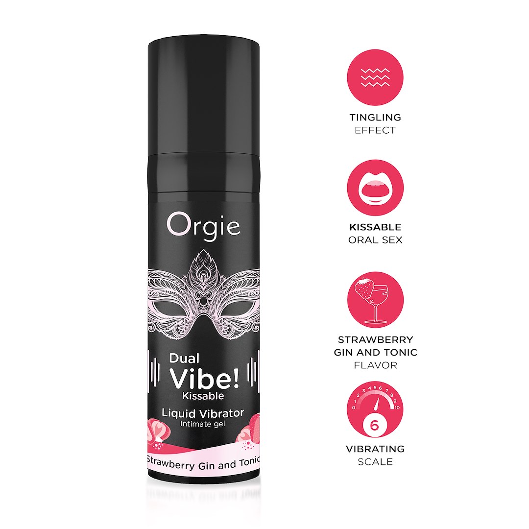 Orgie Dual Vibe! Strawberry Gin And Tonic Kissable Arousal Intimate Gel — zdjęcie 2