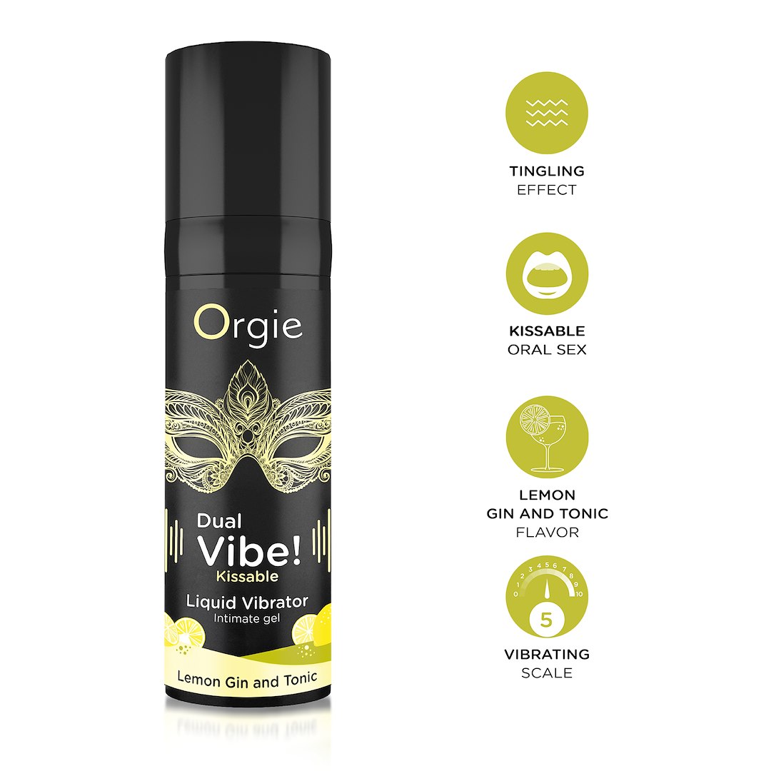 Orgie Dual Vibe! Lemon Gin And Tonic Kissable Arousal Intimate Gel — zdjęcie 2