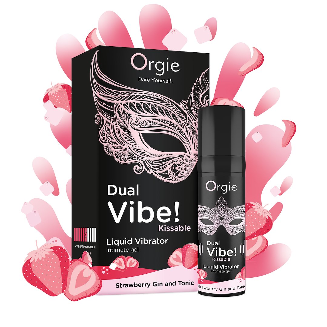 Orgie Dual Vibe! Strawberry Gin And Tonic Kissable Arousal Intimate Gel — zdjęcie 3