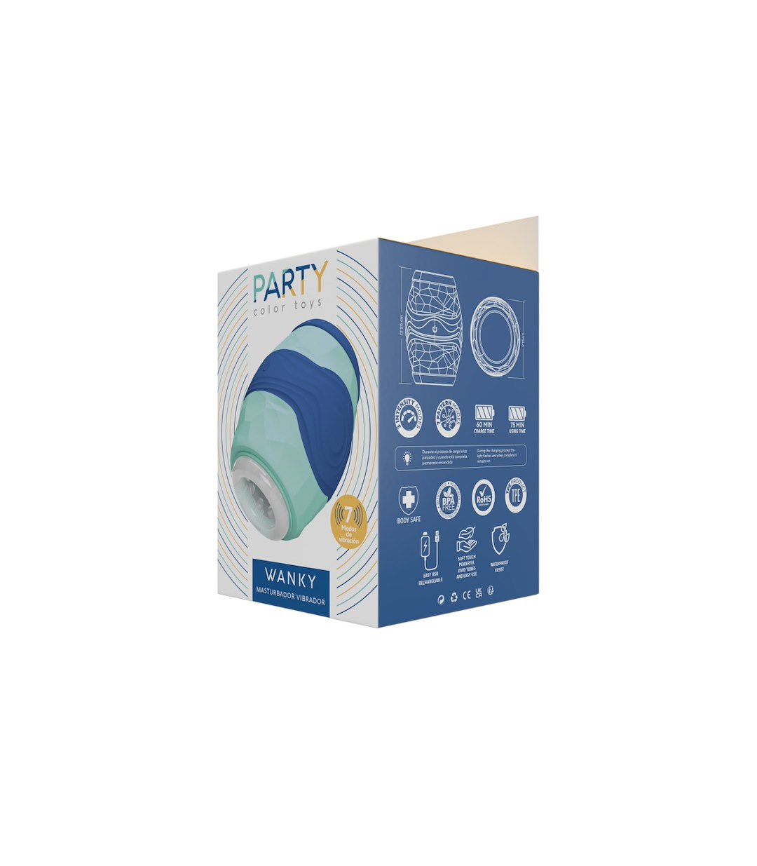 PARTY COLOR TOYS - WANKY USB VIBRATOR MASTURBATOR — zdjęcie 4