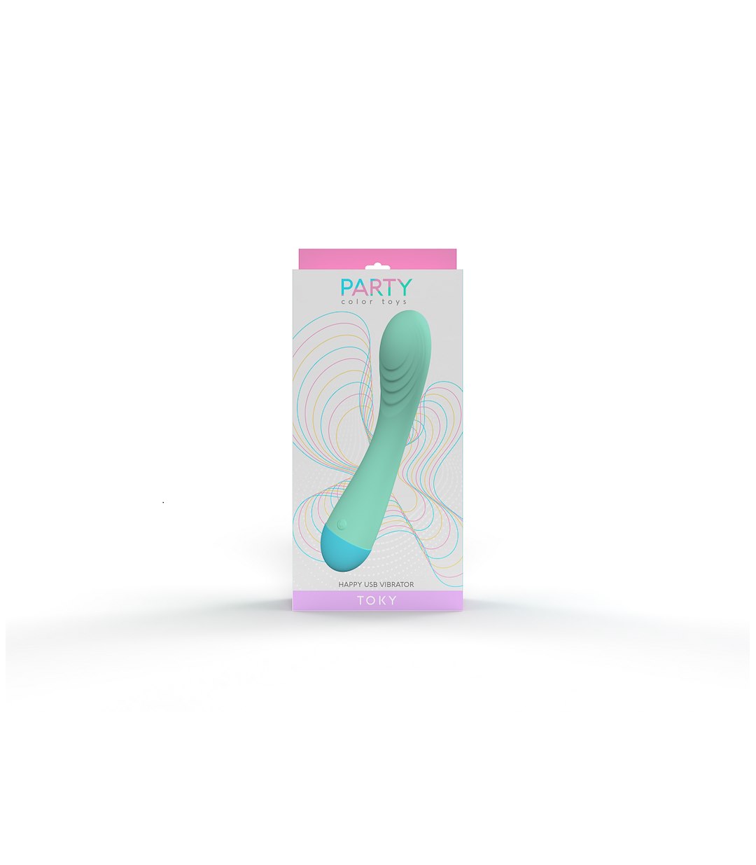 PARTY COLOR TOYS - AQUA RECHARGEABLE TOKY VIBRATOR — zdjęcie 3