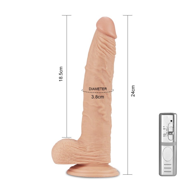 Dildo z przyssawk¹ i wibracjami Real Extreme 24cm Lovetoy — zdjęcie 2