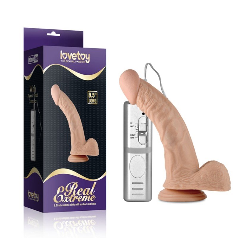 Dildo z przyssawk¹ i wibracjami Real Extreme 22cm Lovetoy