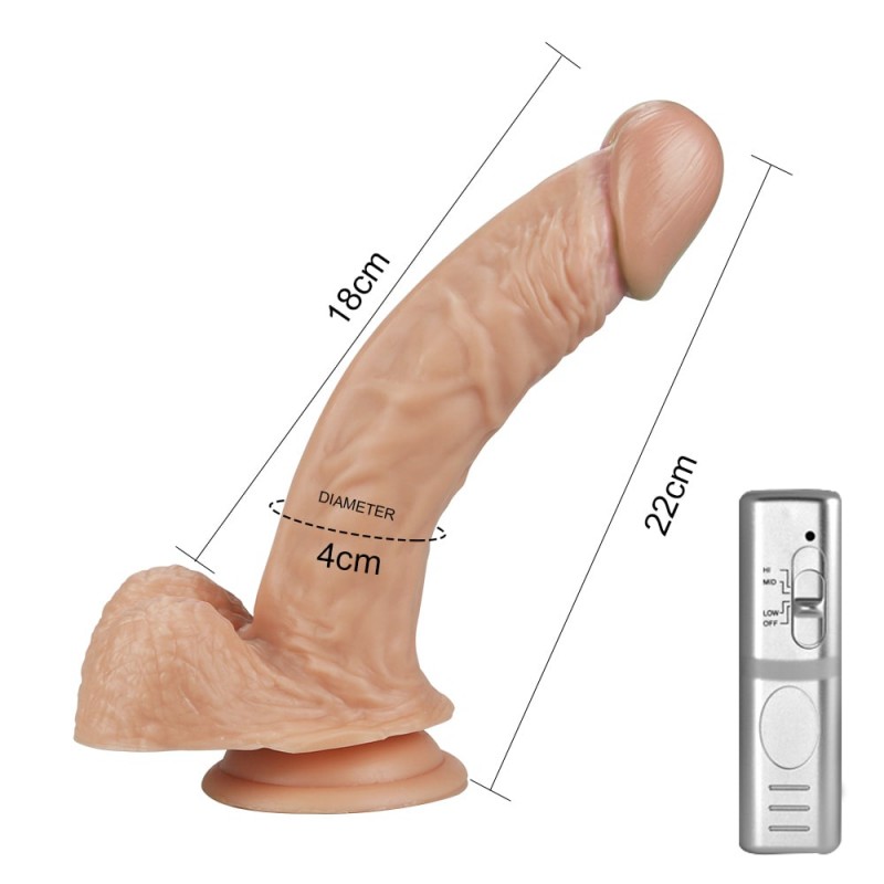 Dildo z przyssawk¹ i wibracjami Real Extreme 22cm Lovetoy — zdjęcie 2