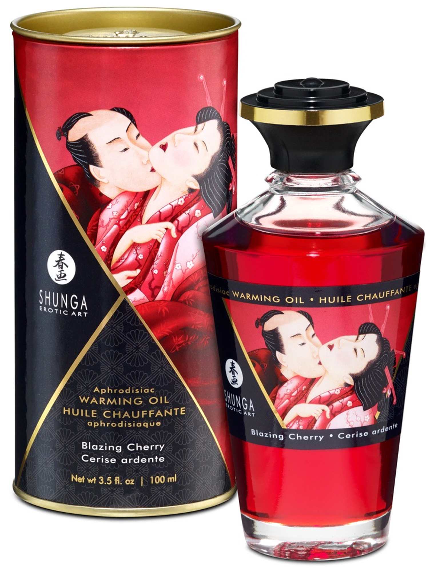 Shunga warming oil blazing cherry 100ml