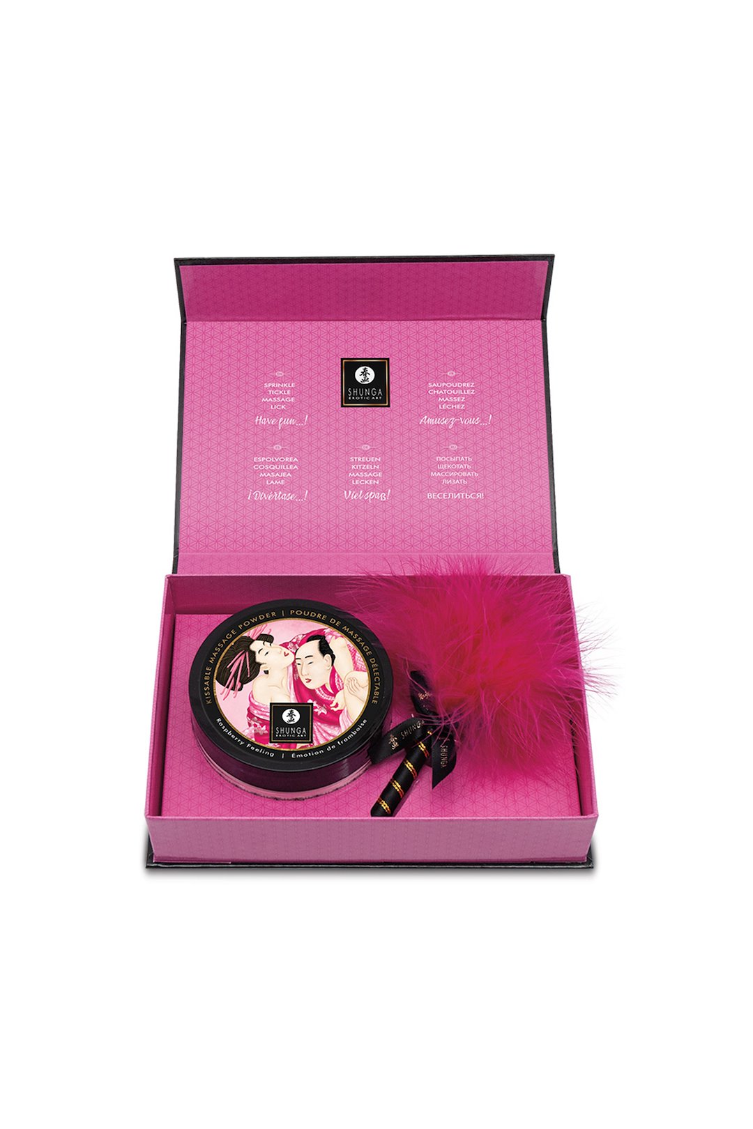 Shunga kissable massage powder raspberry feeling — zdjęcie 3