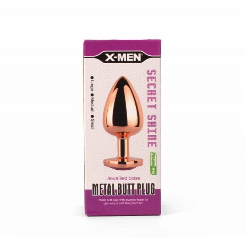 Korek analny Secret Shine 9,5cm X-MEN — zdjęcie 4