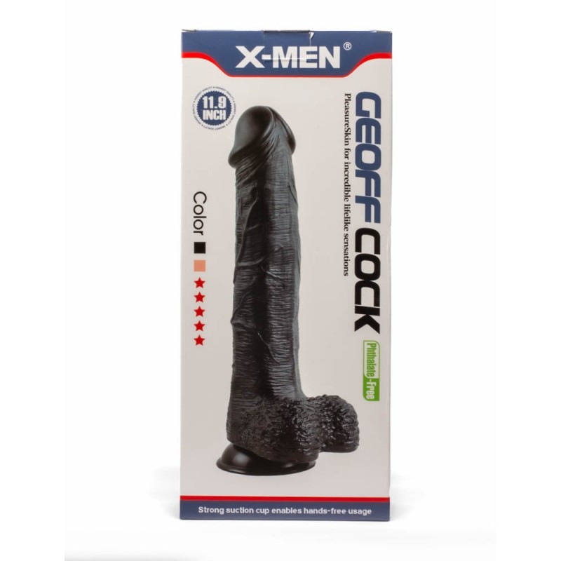 Dildo GEOFF z przyssawk¹ 30cm X-MEN