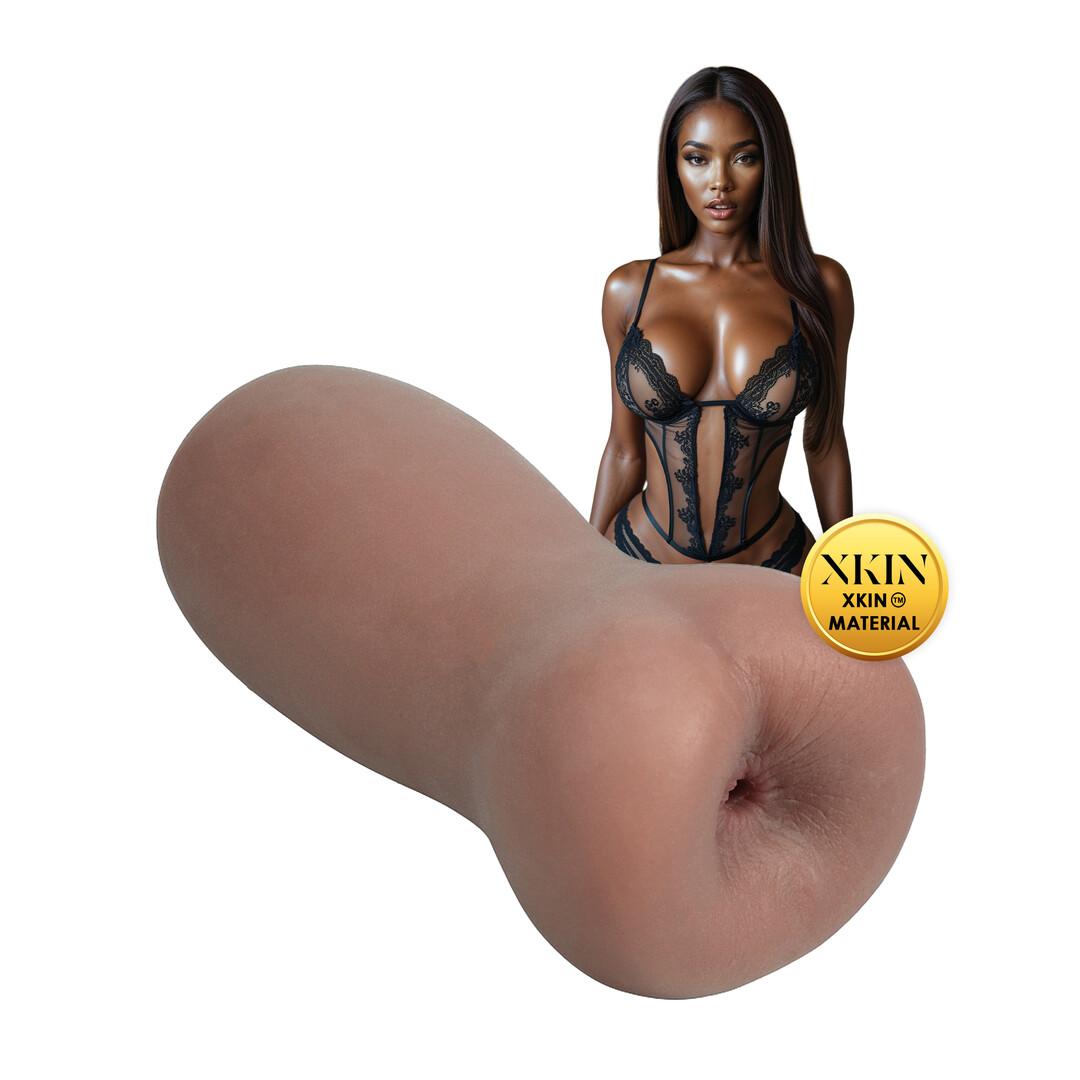 XKIN by Shots - Secret Affairs - Mistress Eternal Asha - TPE Medium Masturbator - 278g - Brown — zdjęcie 2