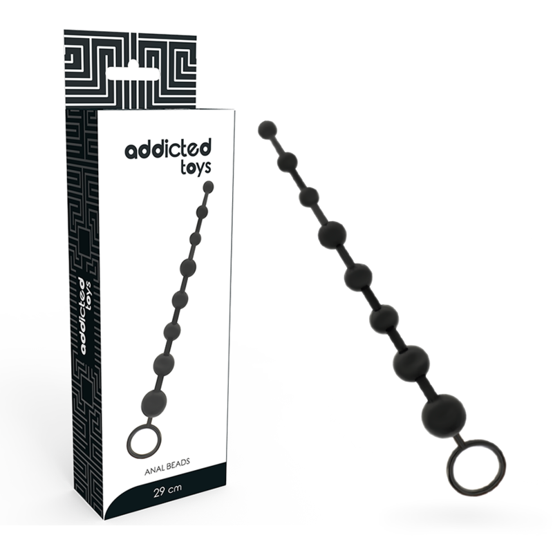 ADDICTED TOYS - KORALIKI ANALNE 29 CM CZARNE — zdjęcie 2
