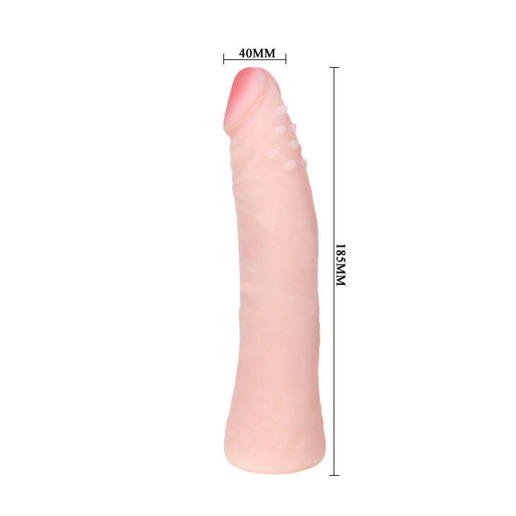 BAILE - REALISTYCZNY DOTYK SKORY SILIKONOWY DILDO 19 CM LOSOWY KOLOR PUDELKA — zdjęcie 5