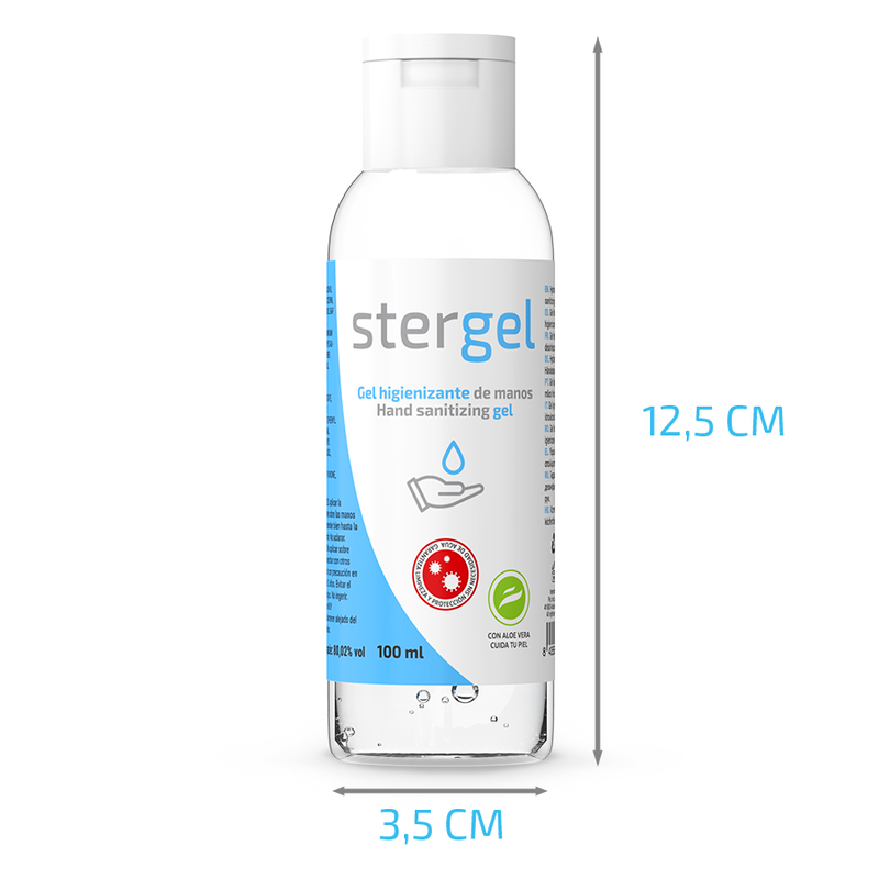 STERGEL - WODNOALKOHOLOWY ZEL DO DEZYNFEKCJI RAK ALOE VERA 100ML — zdjęcie 2